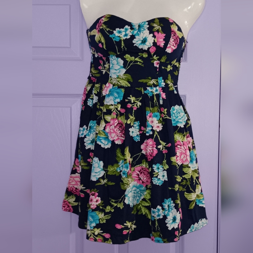 🔷️3-$15🔷️👗HP! Rue21 | Floral Print Strapless Mini Sundress XS